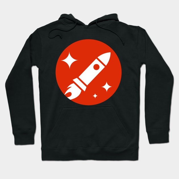 Red Rocket Symbol Hoodie by MOULE